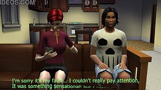 my lil 18+ neighbor in sims 4 gives me a sloppy blowjob and handjob like a hot milf