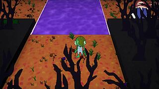 bunny maid in halloween hentai puts duster in butt for anal fun