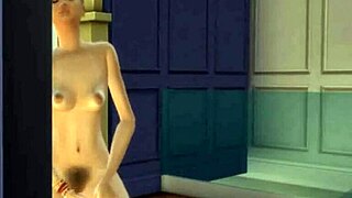 Mod do Sims 4 adiciona tetas novas na Tammy em cenário hospitalar 3D com papéis interracial de paciente e médico