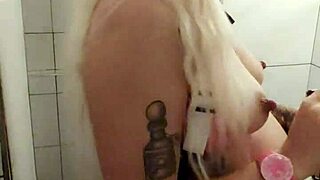 Feeling so aroused while playing with my toys and showing off my tattoo.