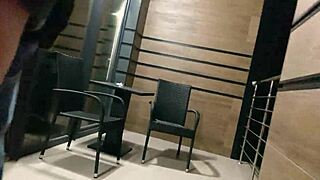 Casey Donovan SUCKS David Galager's cock on holiday BALCONY