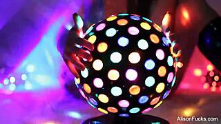 alison tyler shows off her big tits and ass behind the scenes