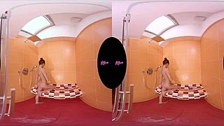 shocking teen lexi layo in shower vr blowjob