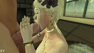 M22 Cute 3D Girl Plays Game At Desk With Big Tits