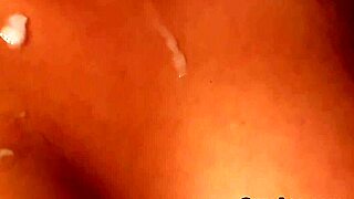 Naughty bombshell swallows every drop of jizz shot on face