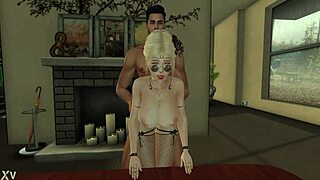 M22 Cute 3D Girl Plays Game At Desk With Big Tits