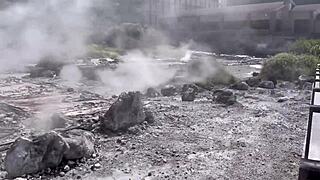 Acrobatic Hot Spring Adventure