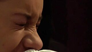 That lesbian gets her panties stuffed in mouth and whipped by the mistress