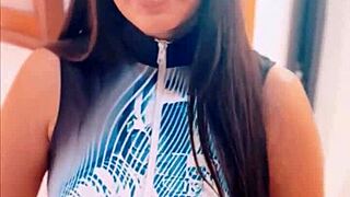 le prepare una sorpresa caliente a mi tiastro con mi cuerpo