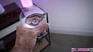 mae milano's stepdad shows her monster cock for blowjob and cumshot