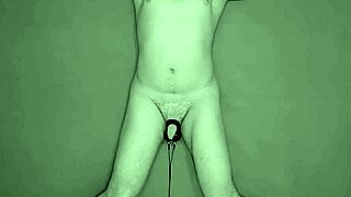 Testicles endure hour-long electrostimulation torment
