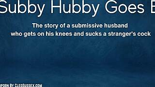 Submissive Husband Sucks Big Cock in Audiobook English Voice