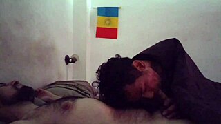 morning blowjob to a hairy guy in gay scene