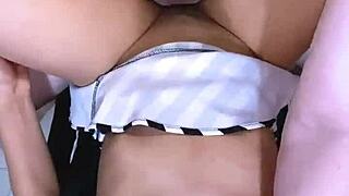 A Latina colegiala's math tutor gets more than he bargained for