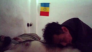 morning blowjob to a hairy guy in gay scene