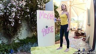 Amazing athletic teen sydney cole shows her petite body in action