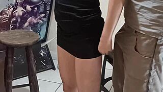 the married woman invites the electrician home for femdom play