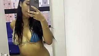 Slutty Latina with puffy pussy takes a massive cum shot. Real amateur action unfolds.