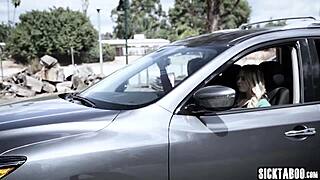 fake driving instructor fucks petite blonde teen 18+ with small tits and big ass outdoor