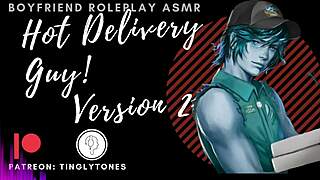 version 2 hot delivery guy boyfriend roleplay asmr male voice m4f audio only