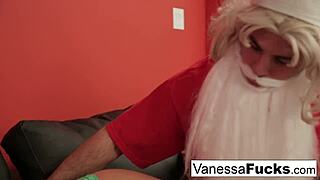 i watched vanessa tease santa with her tight wet pussy in a cage