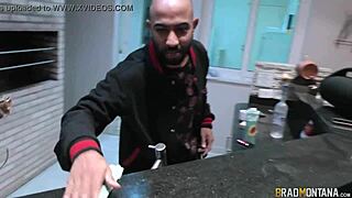 Elisa Sanches' unquenchable desire leads to a post-shoot encounter with Jack Kallahari in Brad Montana's production