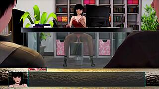 Bound anime girl masturbates with toys in bdsm humiliation game