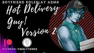 version 2 hot delivery guy boyfriend roleplay asmr male voice m4f audio only