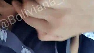 latina babe shows shaved pussy in public park