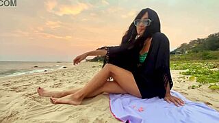 Sexy Beauty Girl Enjoys Beach Vibes and Pure Joy