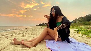 Sexy Beauty Girl Enjoys Beach Vibes and Pure Joy