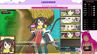 Vtuber Lewdneko Plays Evenicle Part 12 In Her Cute Outfit.