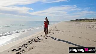 Glamorous Belgian Beauty Stripping And Posing In The Desert