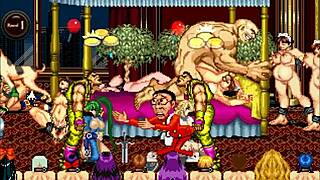 Sophitia battles in the tower of babel orgy.