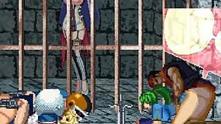 Sophitia battles in the tower of babel orgy.