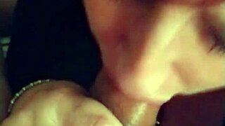 My step aunt expertly sucks me off