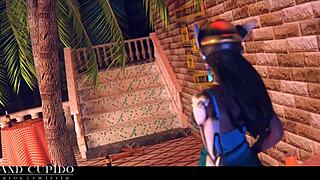 Symmetra a magányt mélytorokkal és anál szexszel űzi el?