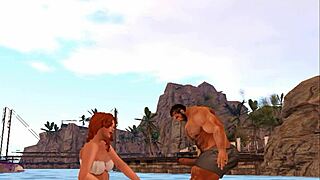 Hunky Cam Heyward And Lucky Beach Goer