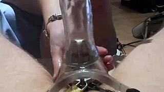 my caged cock gets teased and denied in fleshlight sleeve