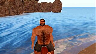 Hunky Cam Heyward And Lucky Beach Goer