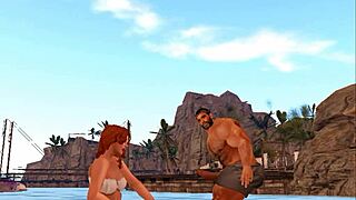 Hunky Cam Heyward And Lucky Beach Goer