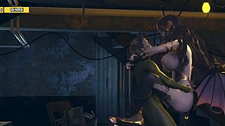 3d hentai with succubus and green monster