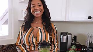 naughty stepmom teaches healthy habits with blowjob