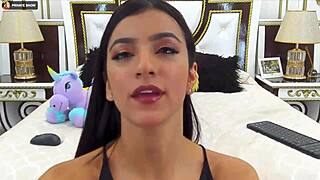 Perfect Webcam Model Performs Detailed Blowjob