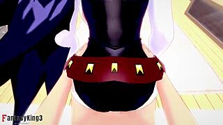 Kayama Nemuri gives a boobjob and gets fucked in Boku no Hero! 😏