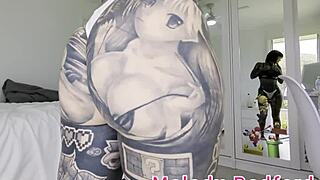 Melody radford tries on pink micro bikini with chain in haul