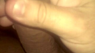 Delicious handjob leading to cumshot