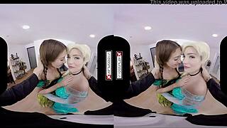 Frozen Cosplay VR Sex: Threesome Blowjob Fun?