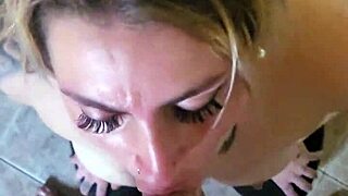 Putita sucks it all and vomits on herself