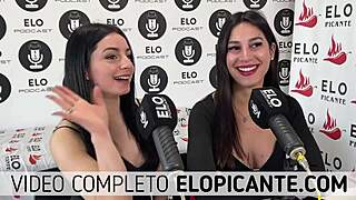 mielcita and almendra suck banana with cream and swallow